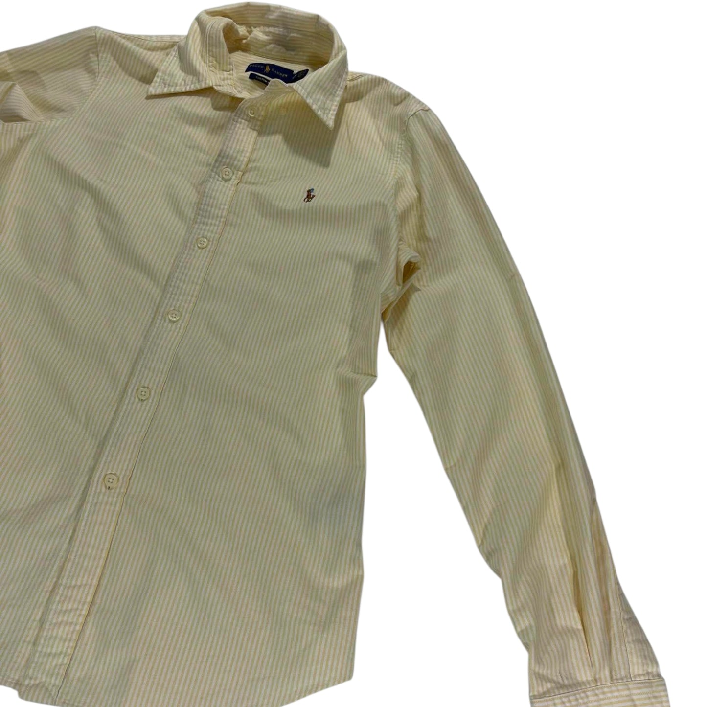 RALPH LAUREN YELLOW STRIPED BUTTON UP (M)