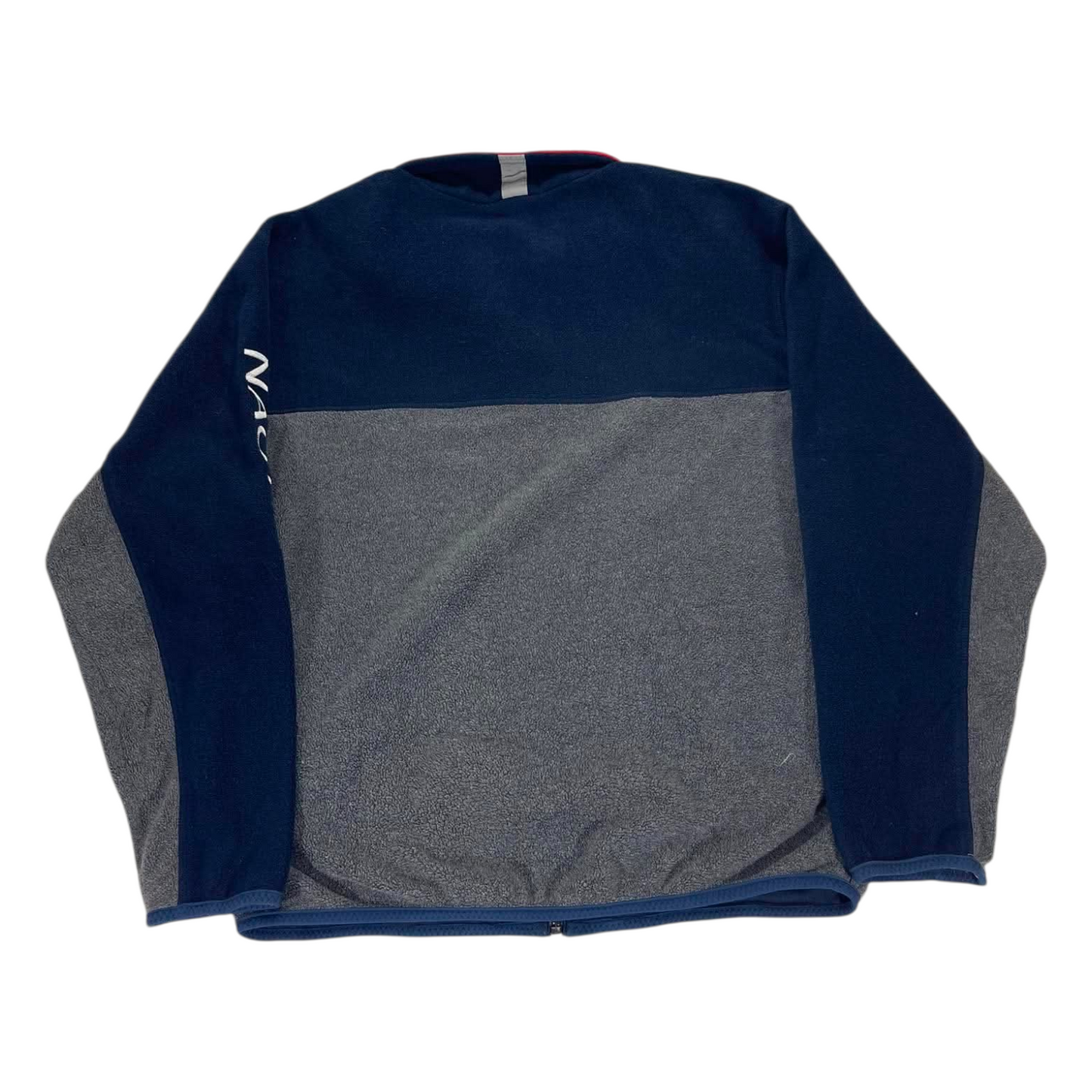 VINTAGE NAUTICA NAVY BLUE FLEECE JACKET (S-M)