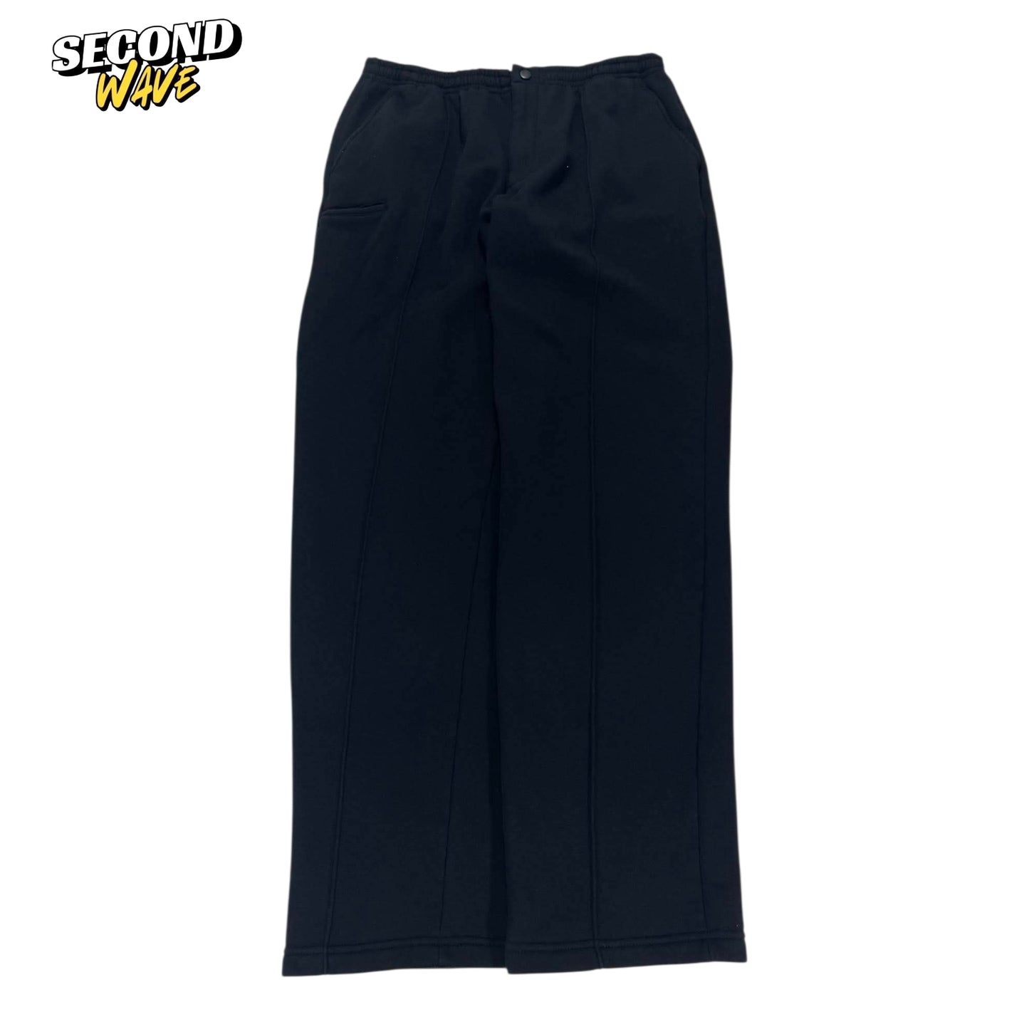 BREAKAWAY BLACK BAGGY WIDE LEG SWEATPANTS (L)