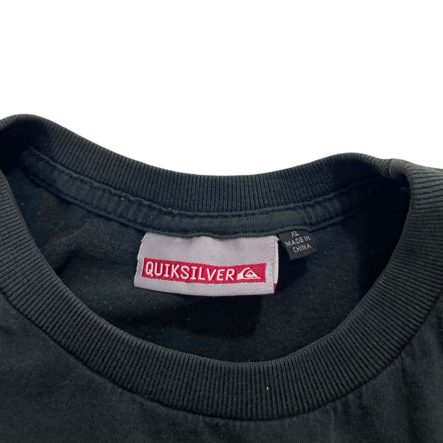 Y2K QUIKSILVER BLACK GRAPHIC TEE (L)