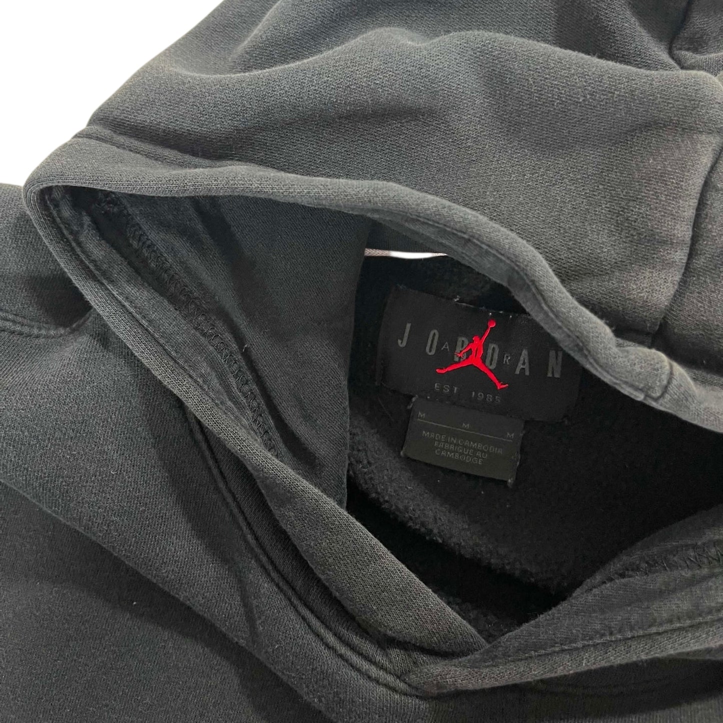 VINTAGE JORDAN FADED BLACK HOODIE (M)