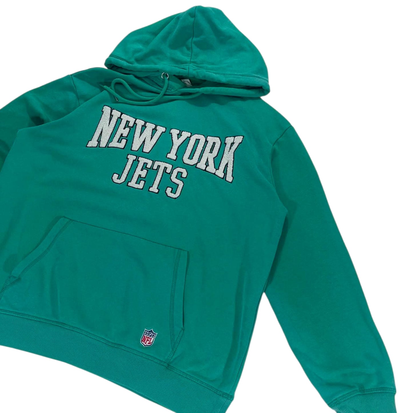 NFL NEW YORK JETS EMBROIDERED GREEN HOODIE (M)