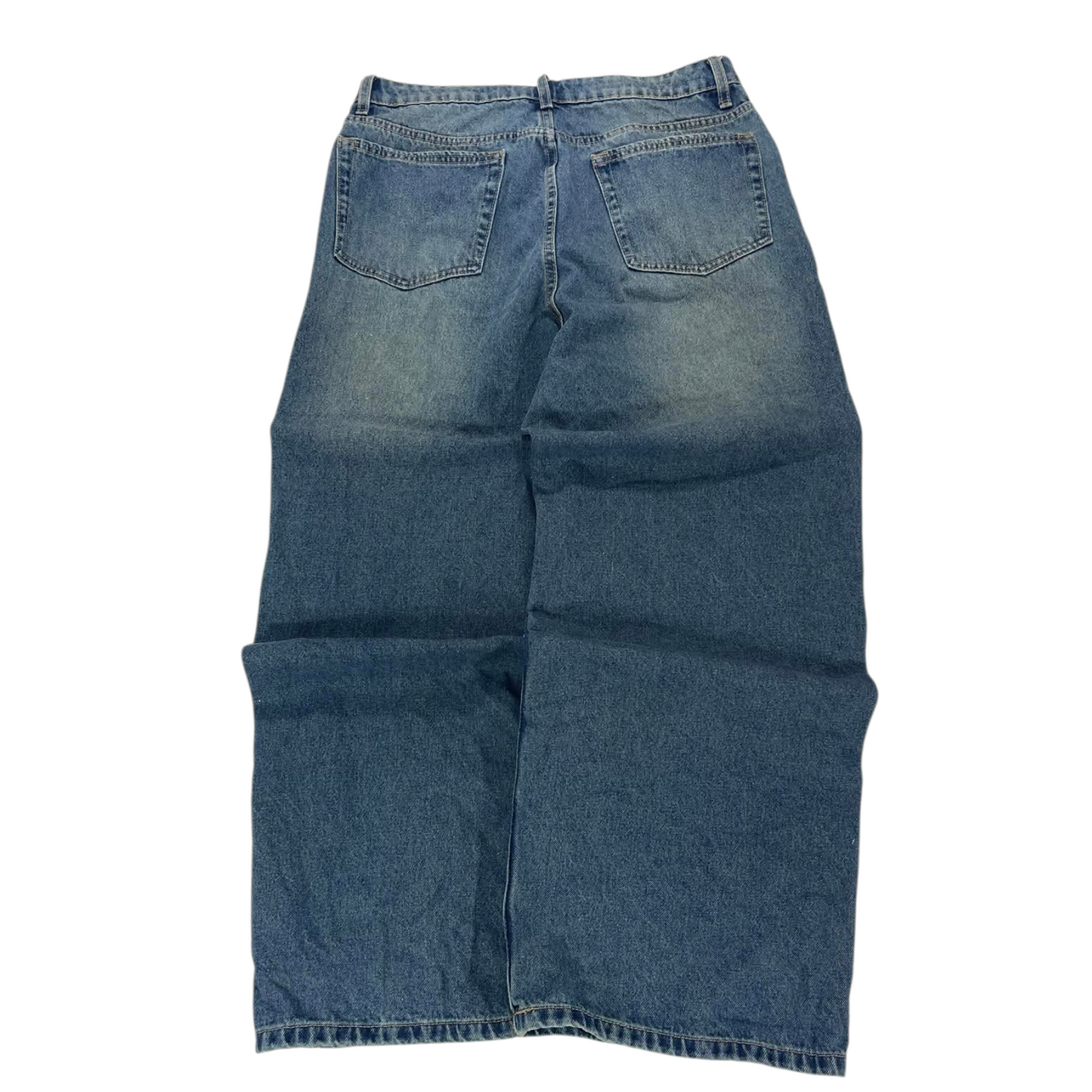 VINTAGE BAGGY BLUE DENIM JEANS (32)