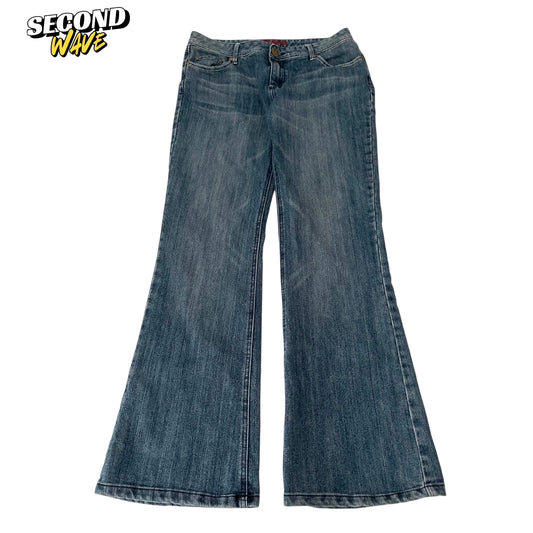 Y2K LOW RISE FLARE JEANS (UK 12)