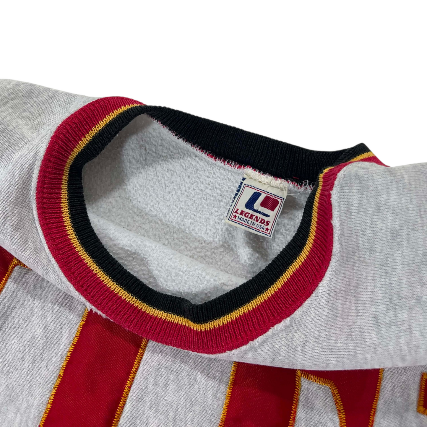 VINTAGE EMBROIDERED SPELLOUT NFL KANSAS CITY CHIEFS GRAY CREWNECK (XL)