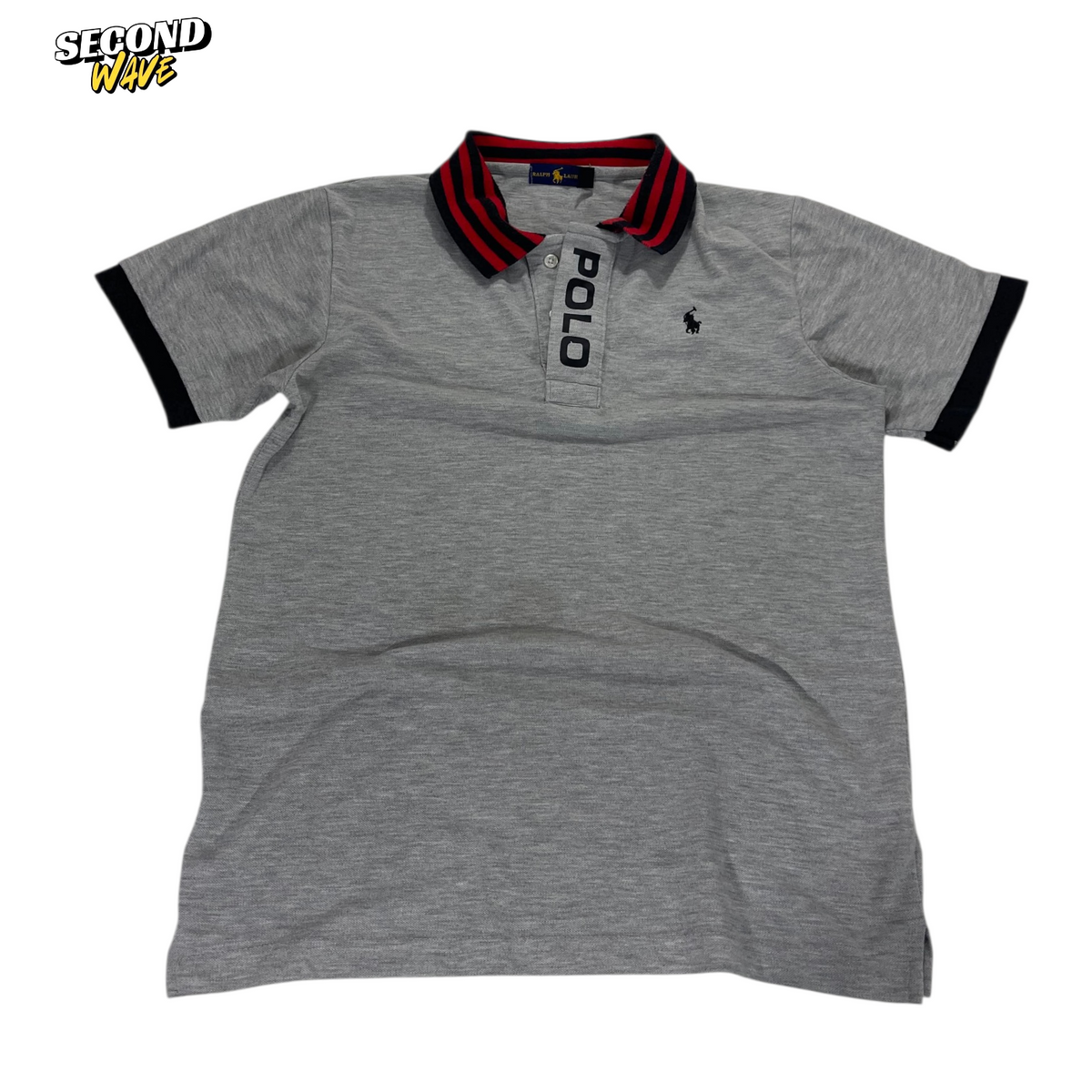 BL POLO RALPH LAUREN GRAY POLO SHIRT (M-L)