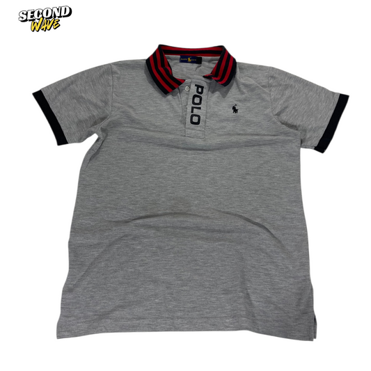 BL POLO RALPH LAUREN GRAY POLO SHIRT (M-L)