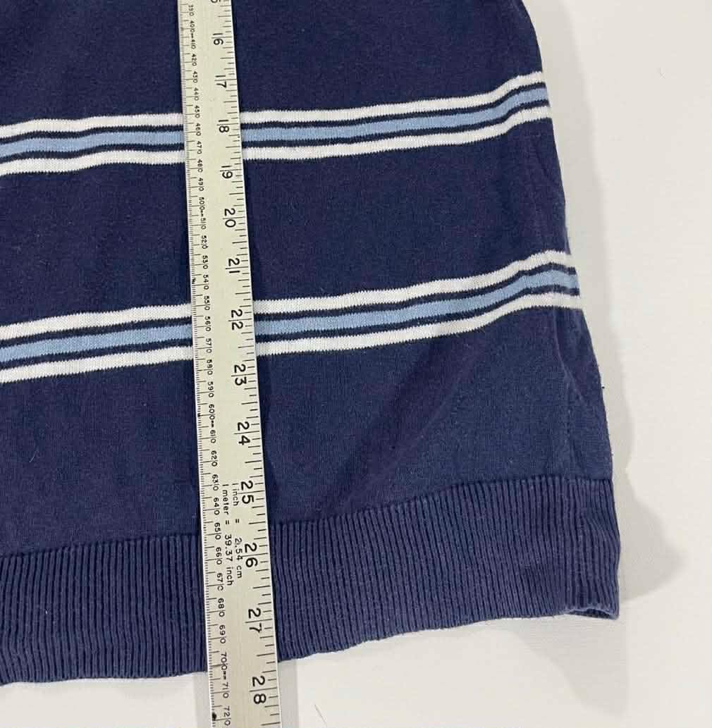 VINTAGE PAUL COSTELLOE BLUE STRIPED LONG SLEEVED SHIRT (L)