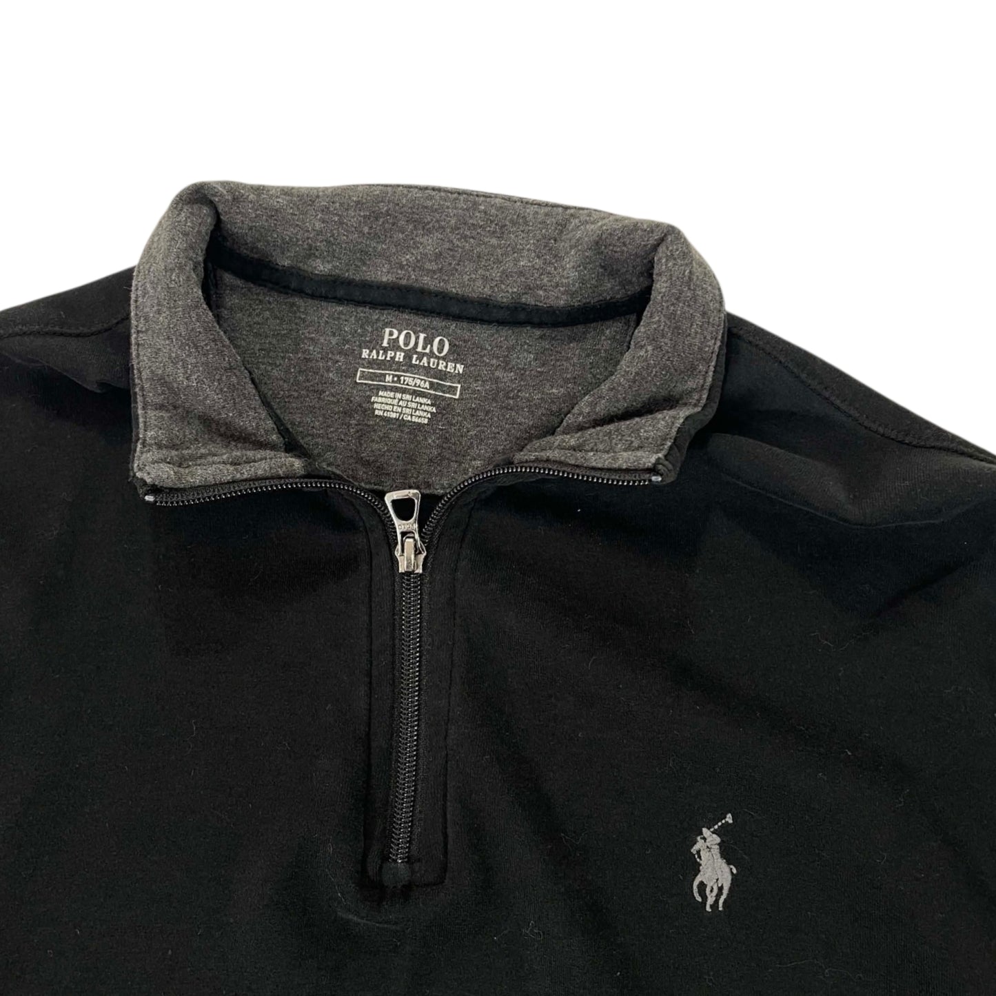 POLO RALPH LAUREN BLACK QUARTER ZIP (M-L)