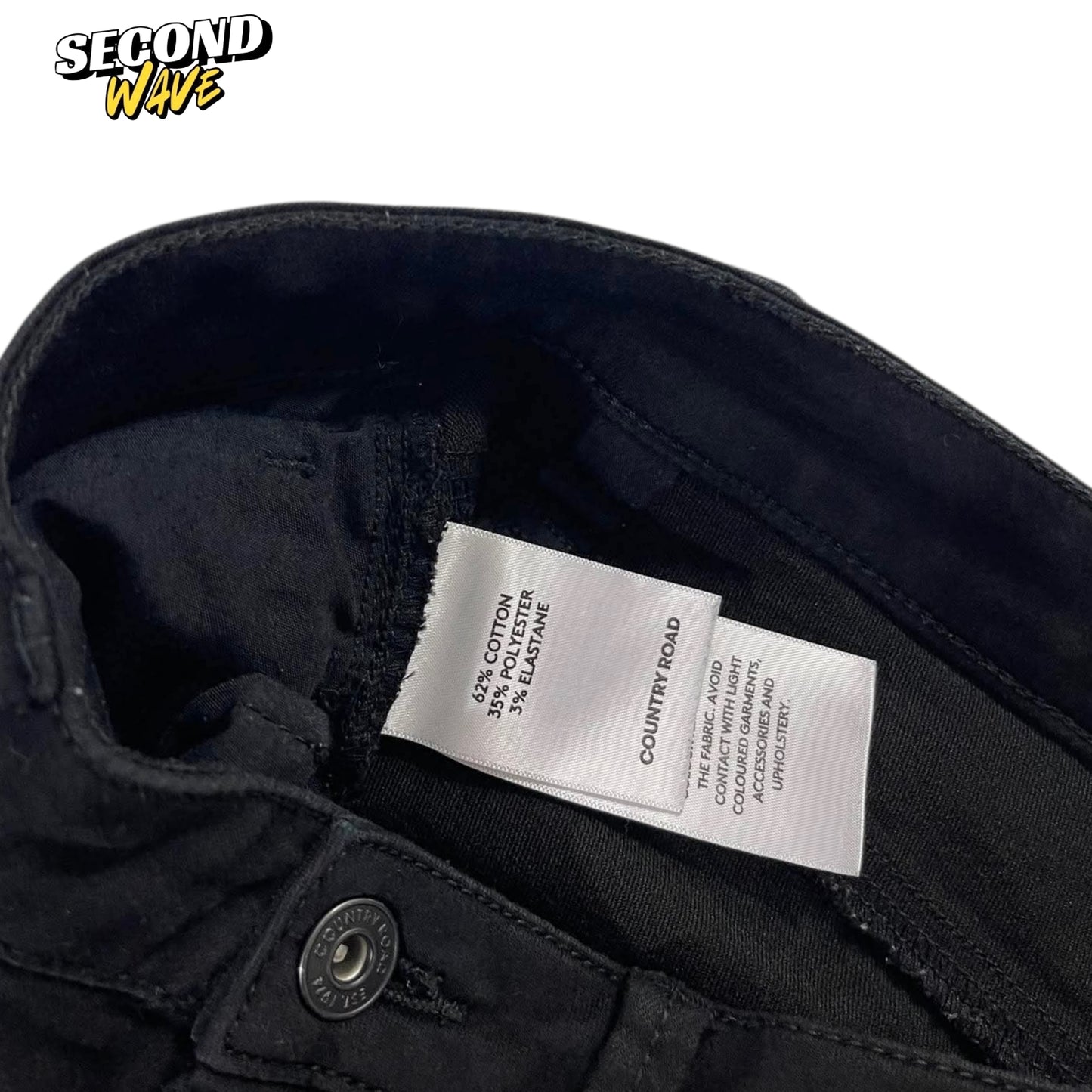 COUNTRY ROAD BLACK STRAIGHT SKINNY LEG PANTS (26)