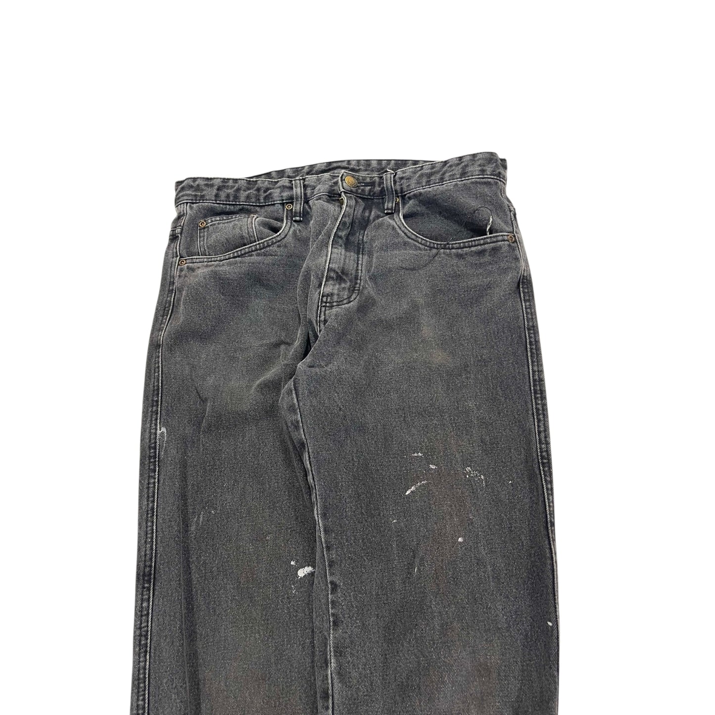 VINTAGE TRASHED STRONGMAN BLACK JEANS (34")