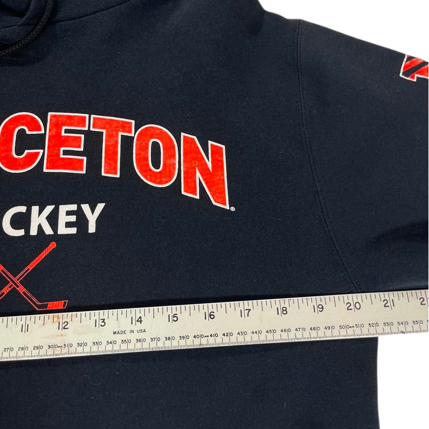 VINTAGE PRINCETON UNIVERSITY HOCKEY BLACK HOODIE (M)