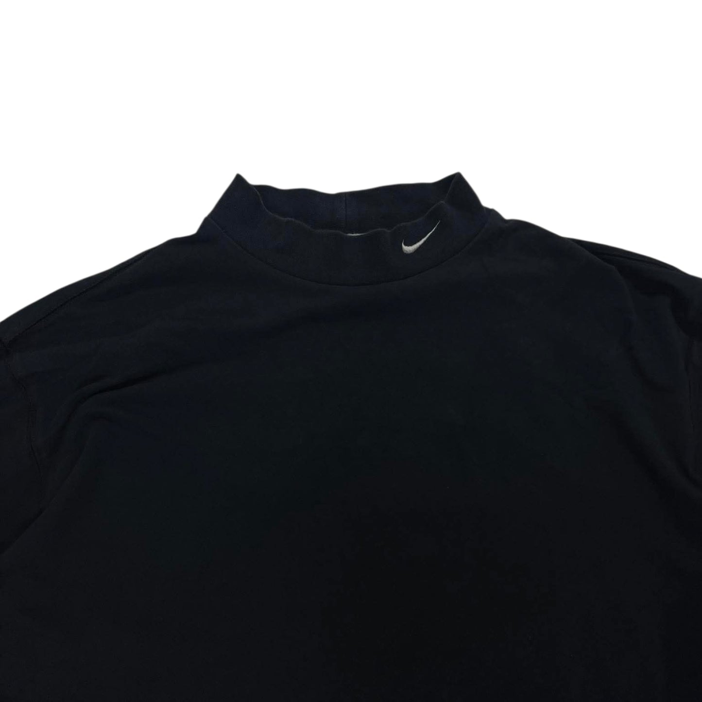 VINTAGE NIKE BLACK LONG SLEEVE MOCK NECK TOP (L)