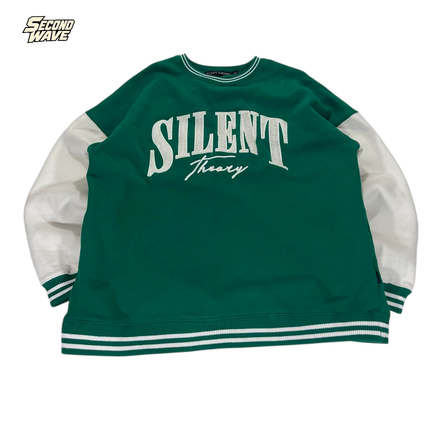 SILENT THEORY EMBROIDERED GREEN CREWNECK (10)