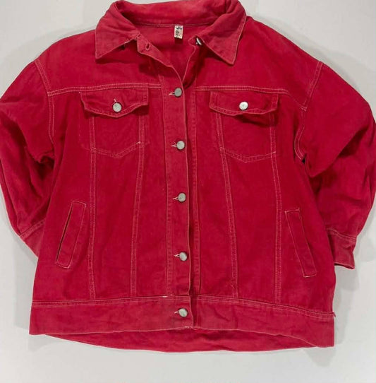 RED DENIM VINTAGE CHEERIOS RACING JACKET (M)