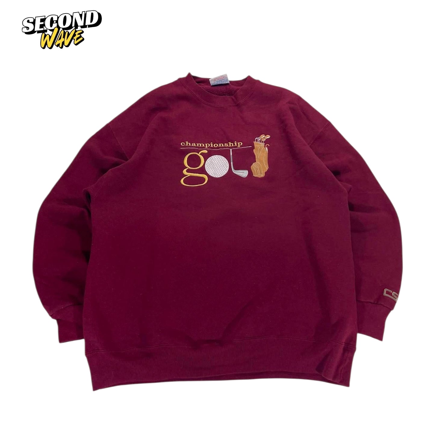 90S BURGUNDY GOLF CHAMPIONSHIP CREWNECK (XL)