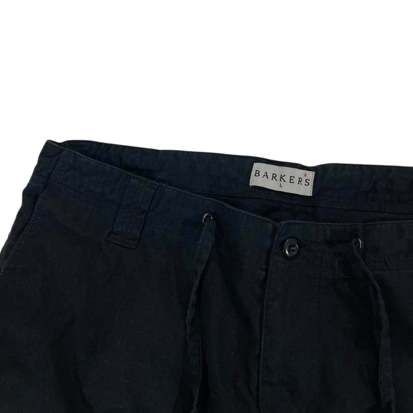 BARKERS LONG BLACK CARGO SHORTS (38)