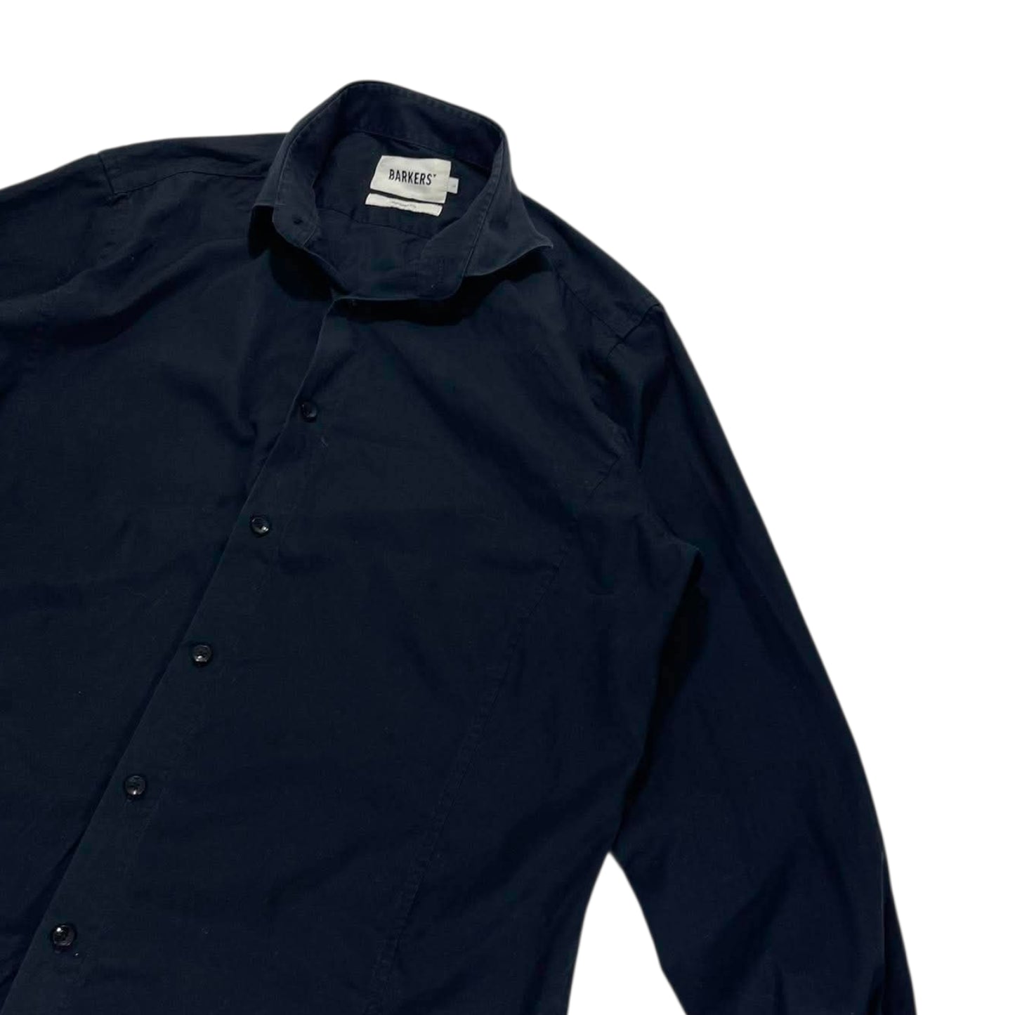 CLASSIC PLAIN BARKERS BLACK TAILORED BUTTON UP (L)