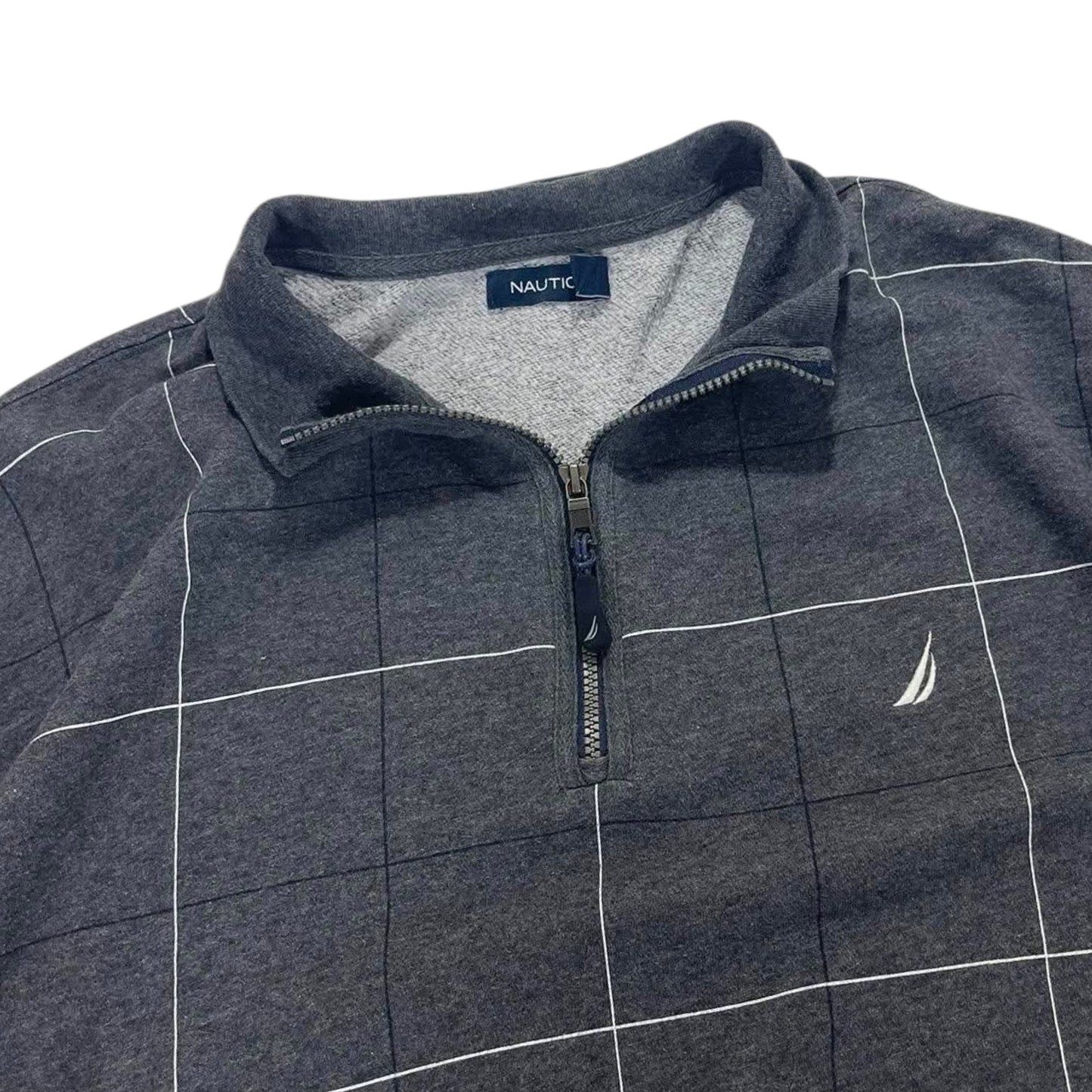NAUTICA BLUE QUARTER ZIP SWEATSHIRT (XXL)