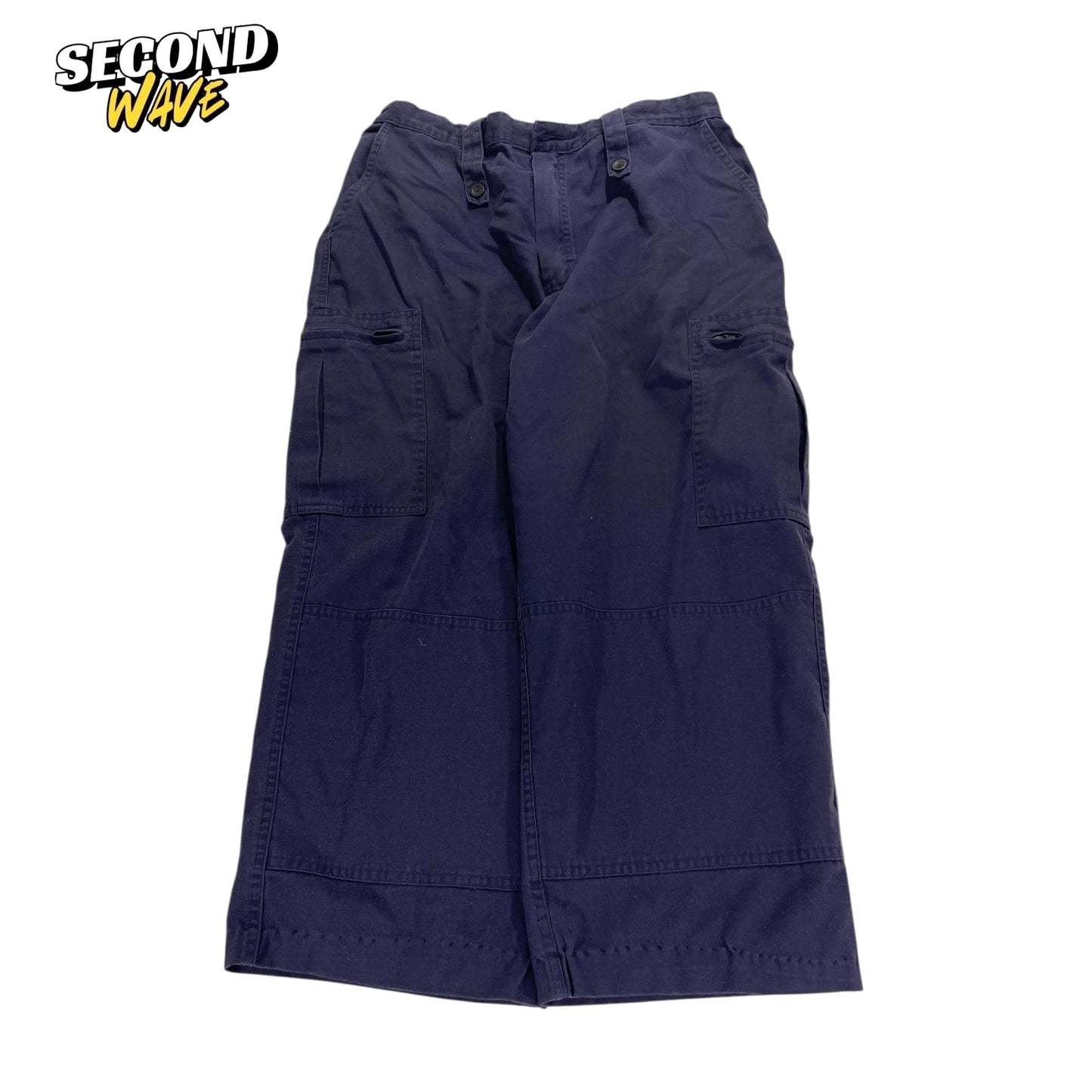 Y2K NAVY BLUE CARGO PANTS (32")