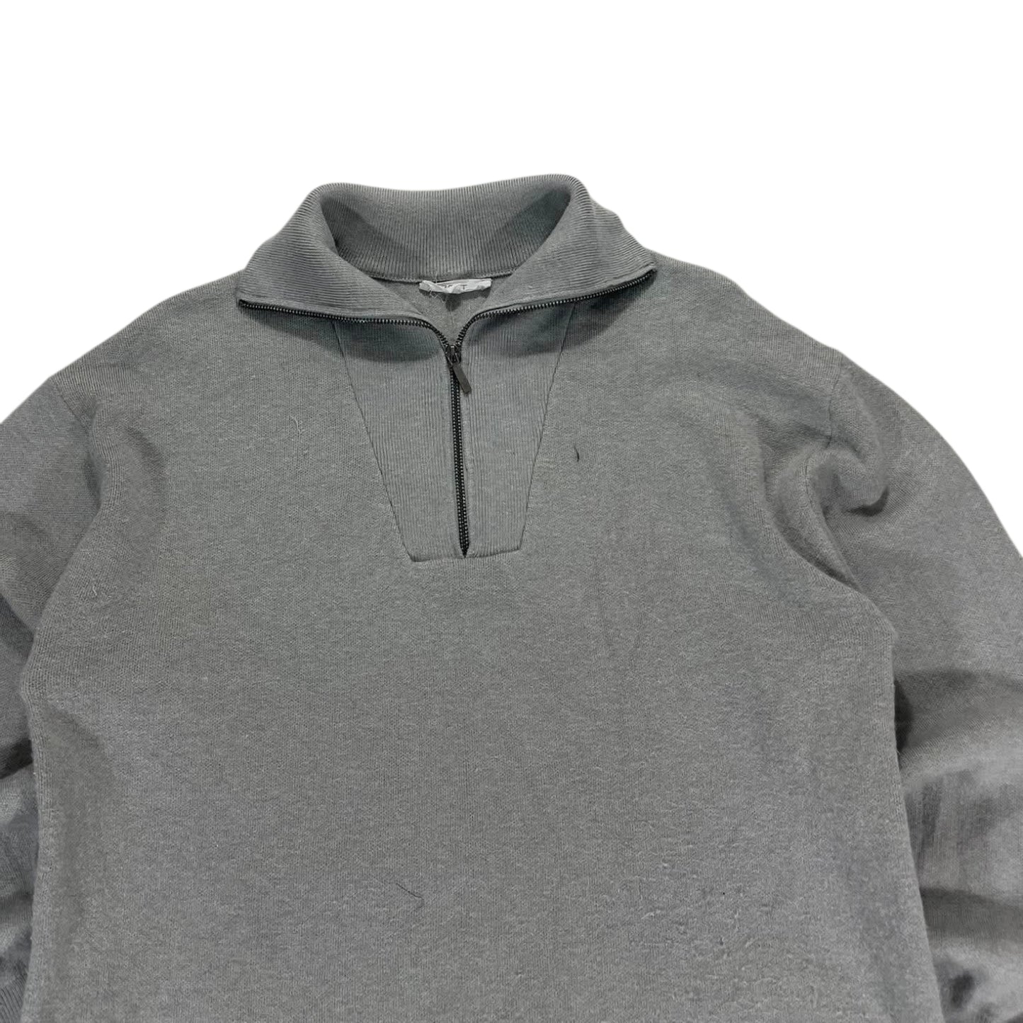 GREY QUARTER ZIP SWEATSHIRT (M)
