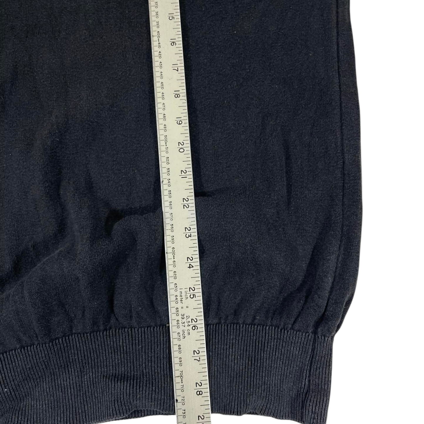 TOMMY HILFIGER BLACK V NECK SWEATER (L)