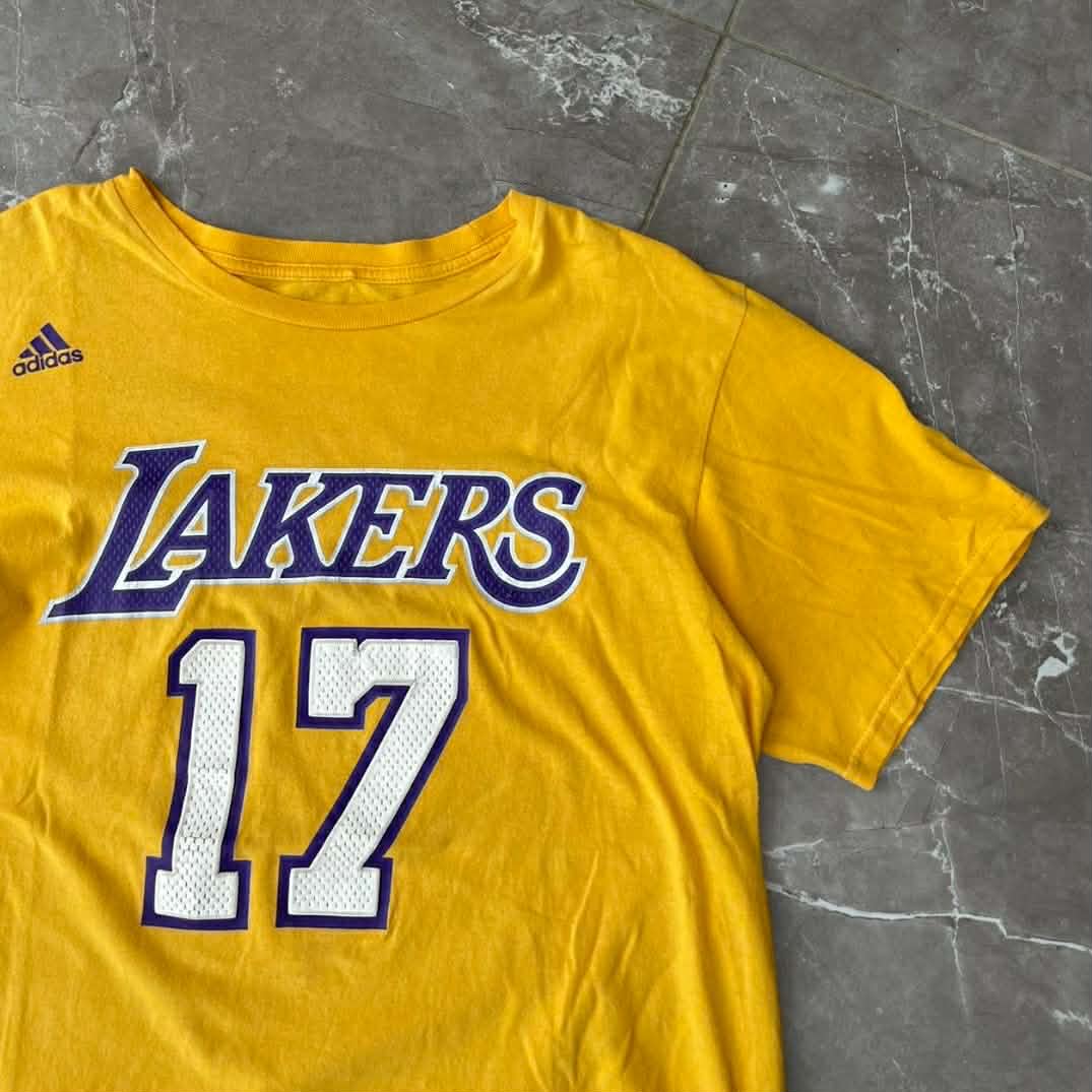 CLASSIC JEREMY LIN ADIDAS YELLOW LAKERS JERSEY (M)