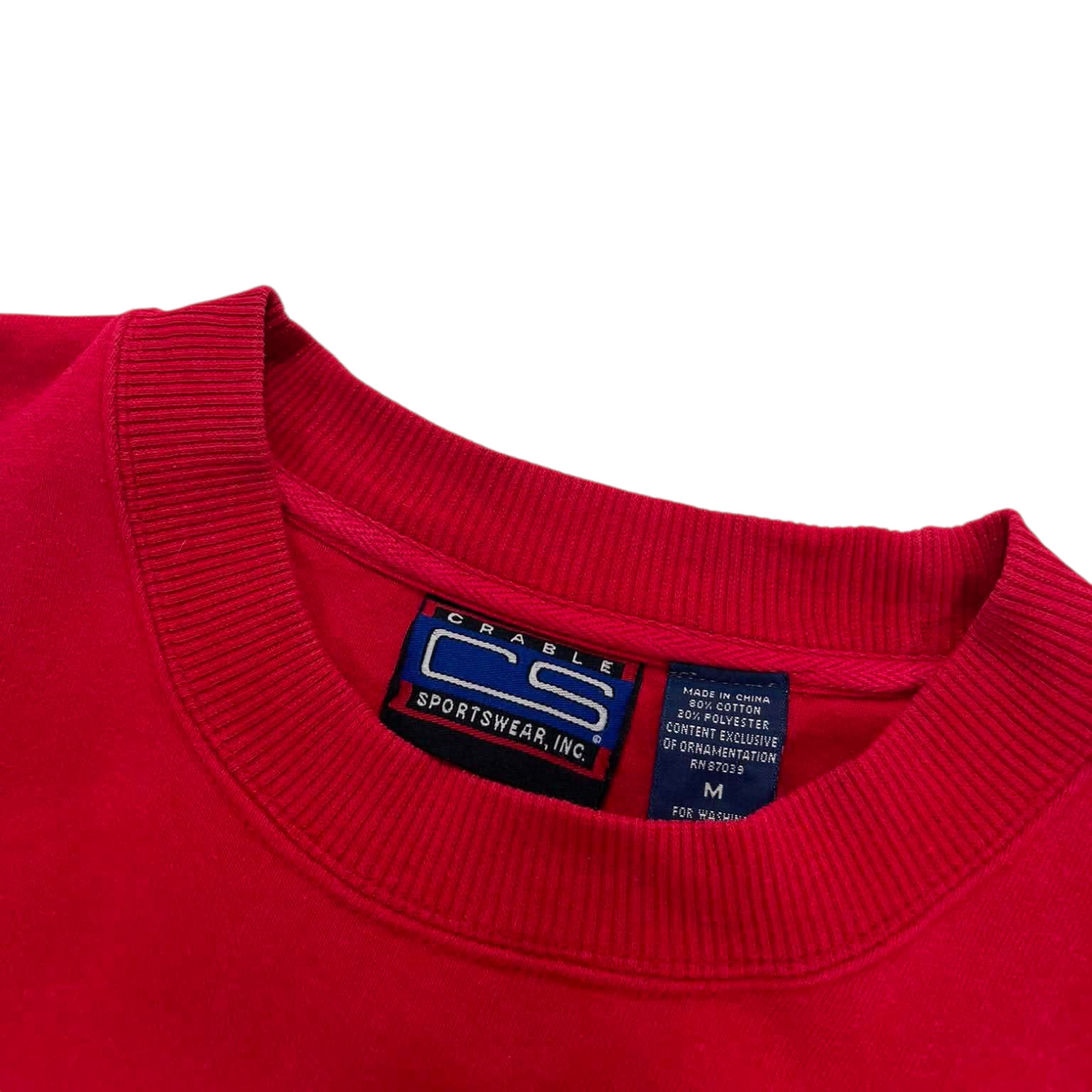 VINTAGE OHIO STATE BUCKEYES RED CREWNECK SWEATSHIRT (L)