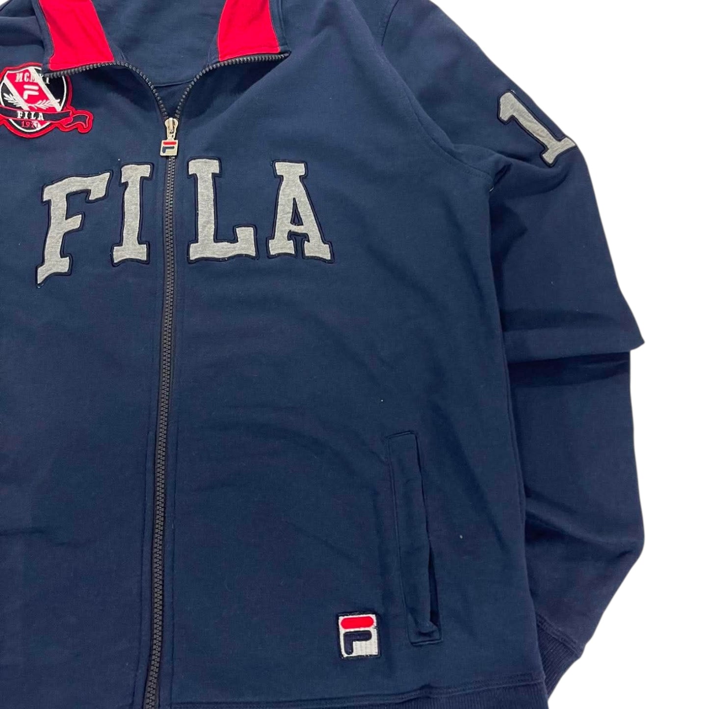 FILA NAVY BLUE ZIP UP JACKET (L)