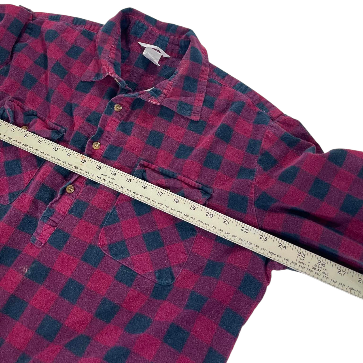 100% COTTON STRONGMAN PLAID BUTTON UP (XL)