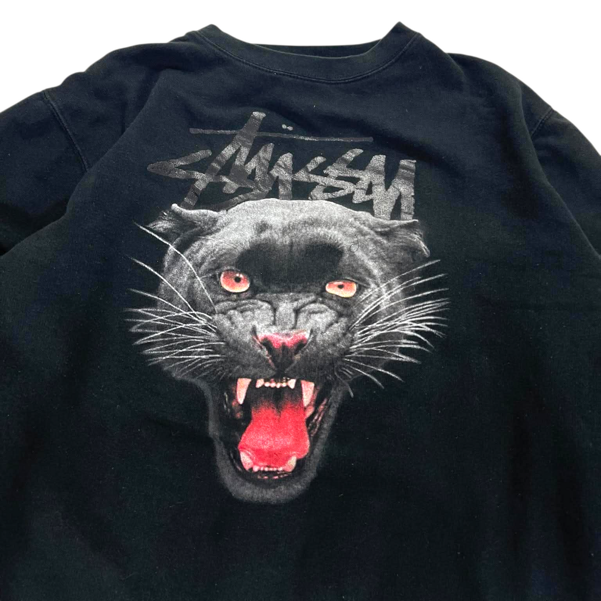 STÜSSY BLACK PANTHER CREWNECK (M)