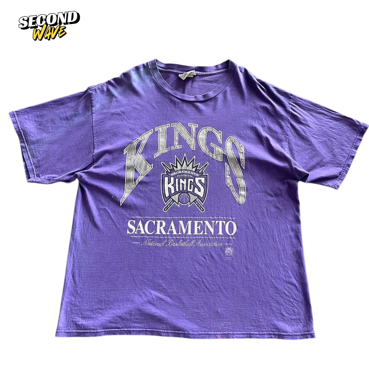 VINTAGE FADED LEE PURPLE SACRAMENTO KINGS NBA TEE (XL-XXL)