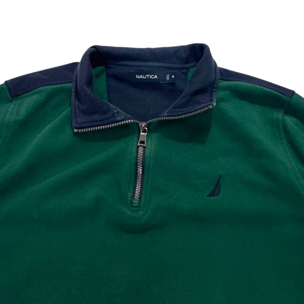 VINTAGE NAUTICA GREEN QUARTER ZIP (M)