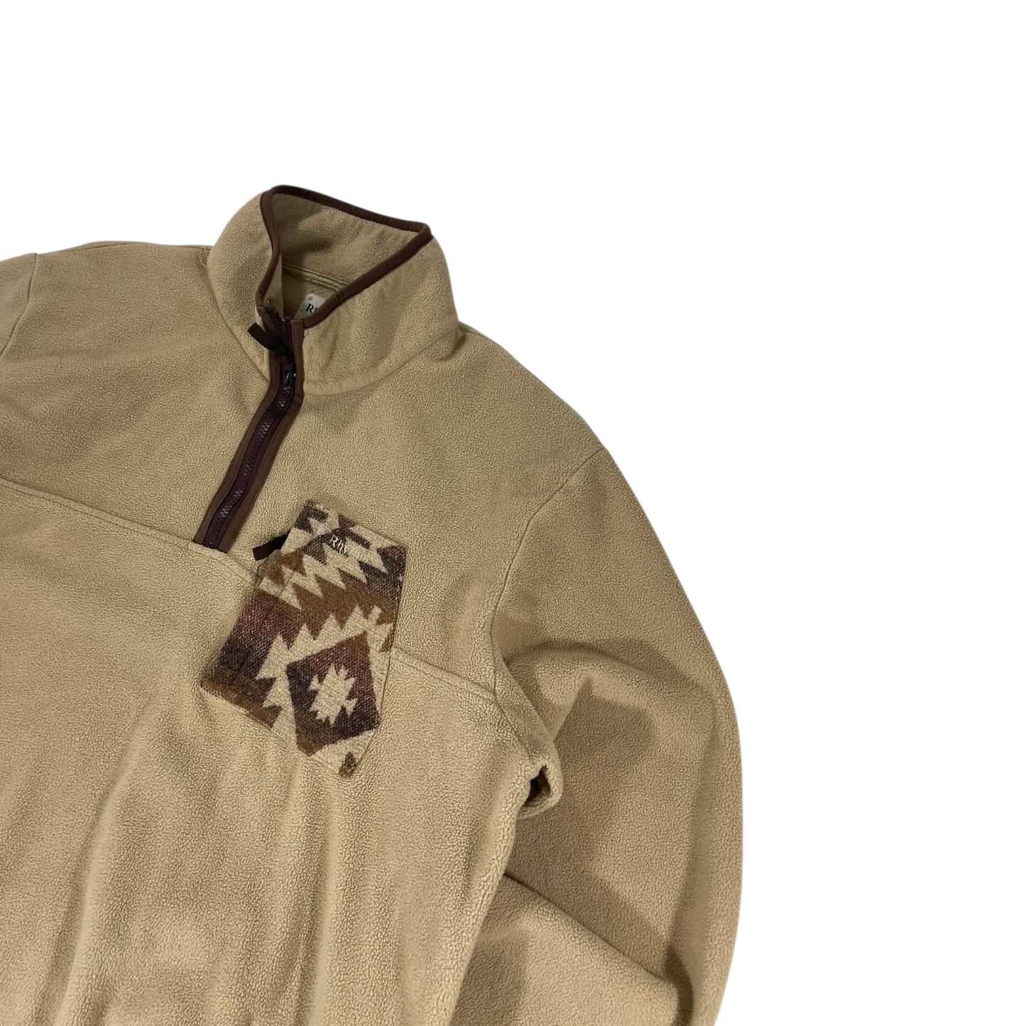 RHYTHM BROWN QUARTER ZIP FLEECE (L-XL)