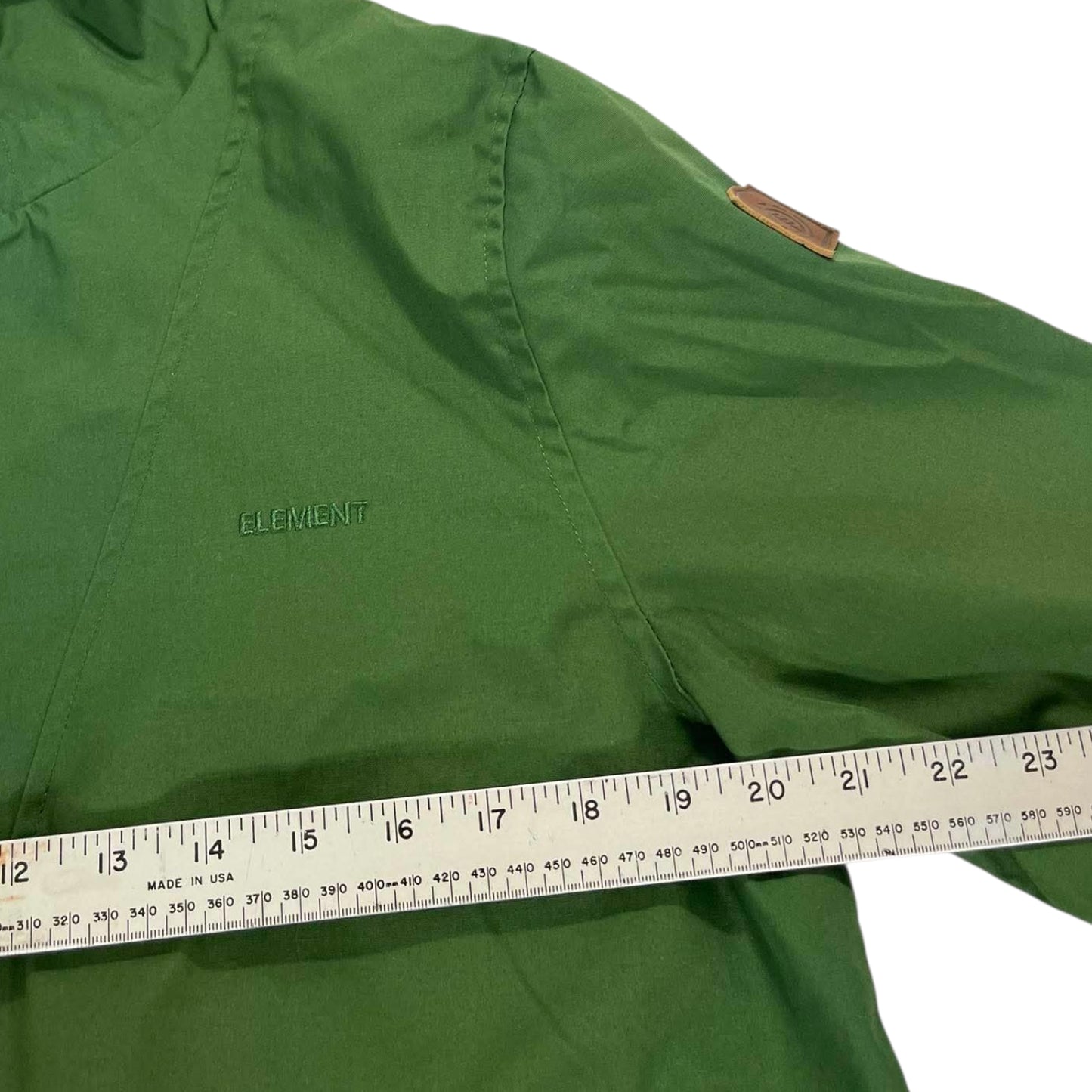 ELEMENT GREEN AND BROWN JACKET WITH HOOD (L)