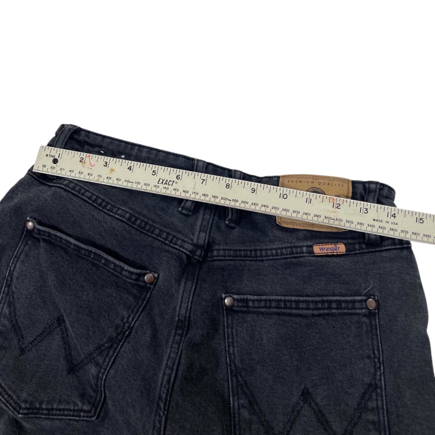 VINTAGE WRANGLER BLACK BOOTSIE JEANS (13)