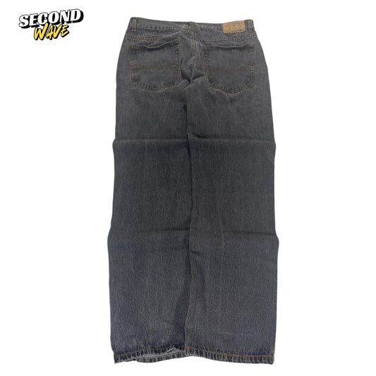 VINTAGE STRONGMAN DARK GREY DENIM JEANS (34)