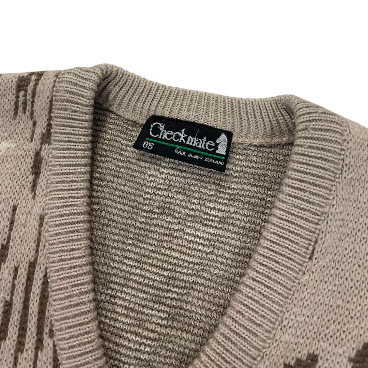 CHECKMATE KNIT SWEATER (S-M)