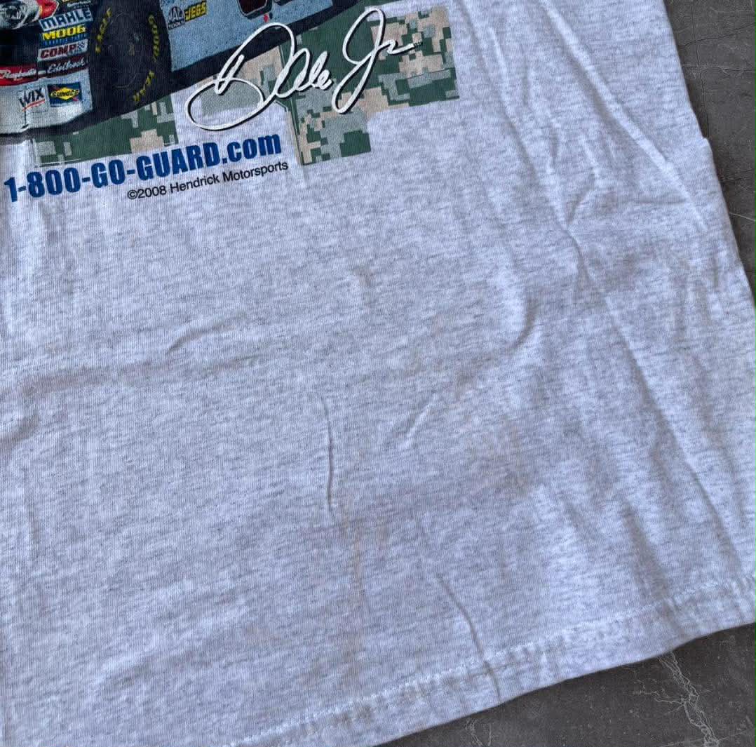 VINTAGE DALE EARNHARDT JR. GREY RACING TEE (L)