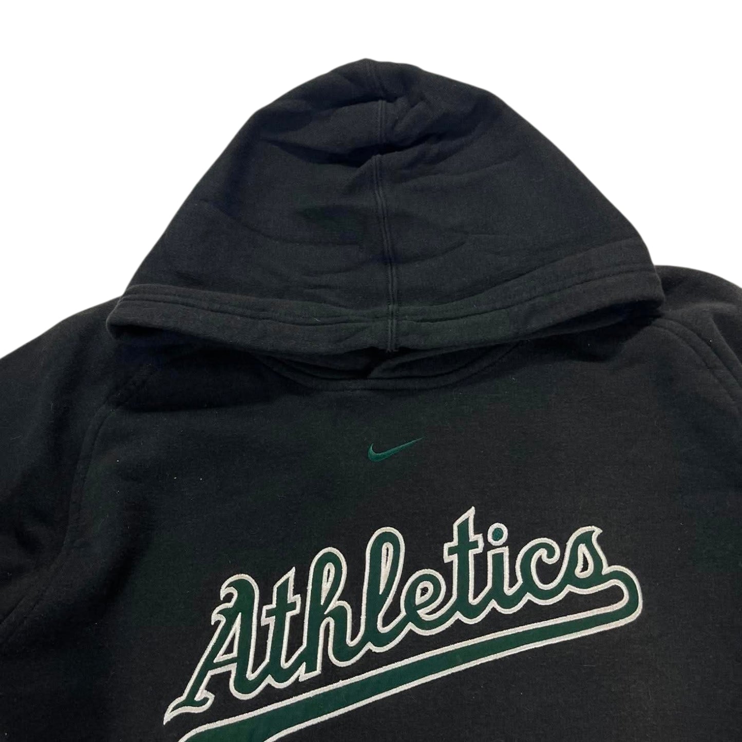 VINTAGE NIKE BLACK OAKLAND ATHLETICS HOODIE (M)