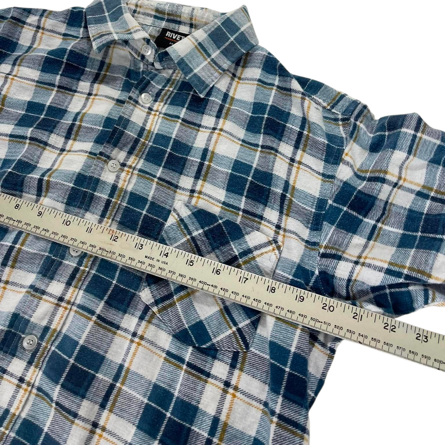 RIVET WORKWEAR BLUE PLAID FLANNEL (M - L)