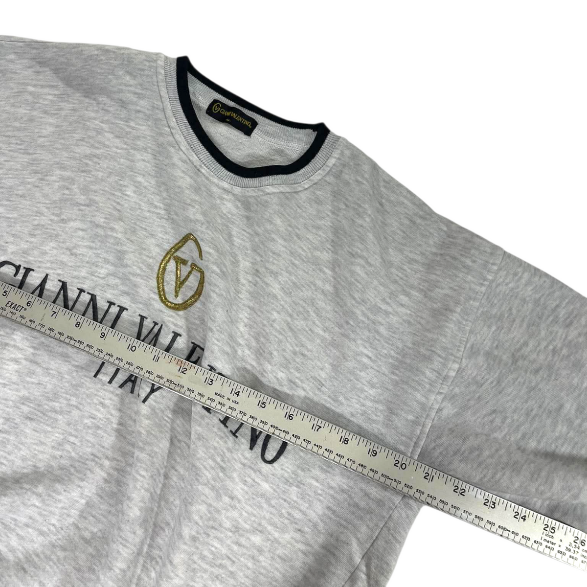 GIANNI VALENTINO GRAY CREWNECK (BEST FIT SMALL)