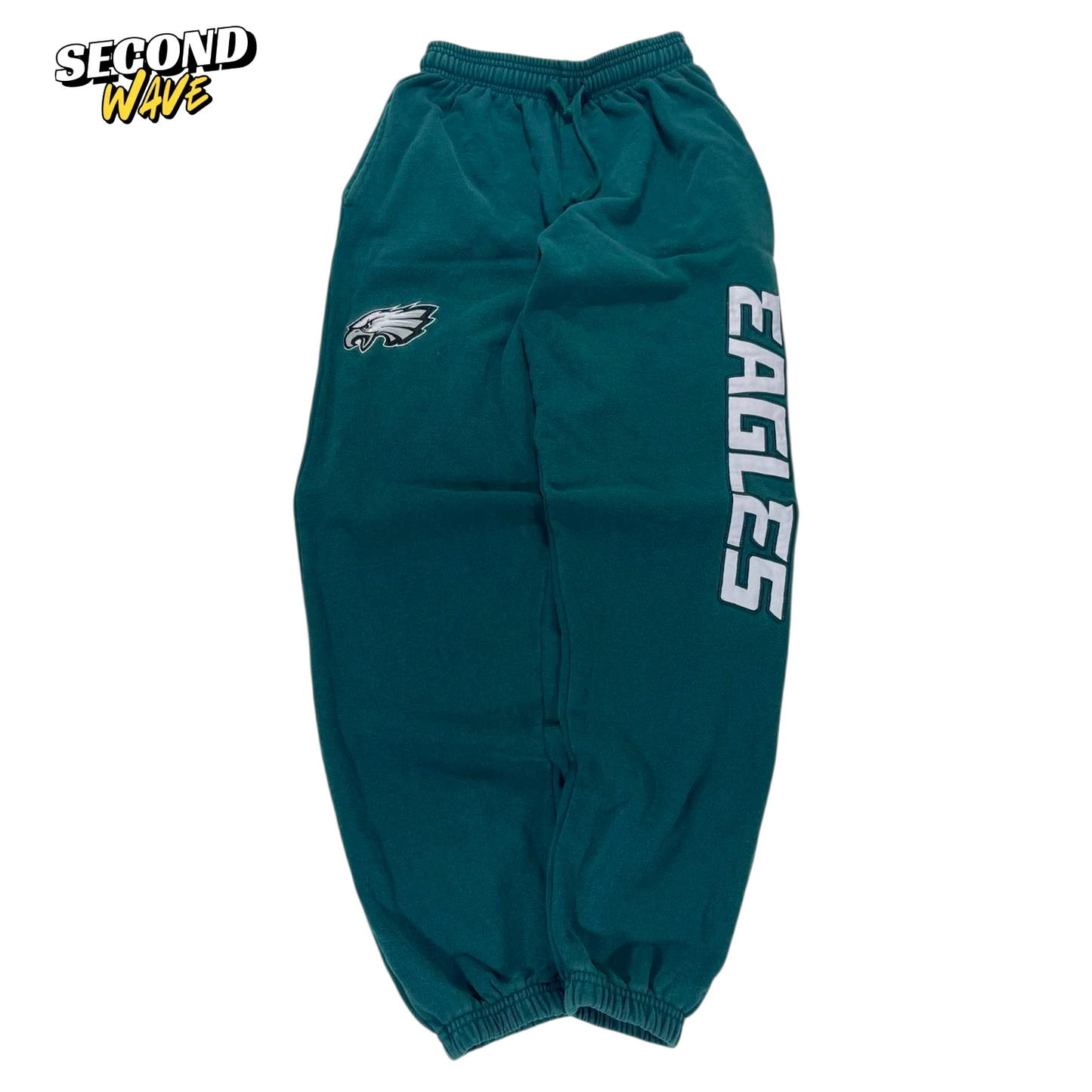 NFL PHILADELPHIA EAGLES EMBROIDERED GREEN SWEATPANTS (S)