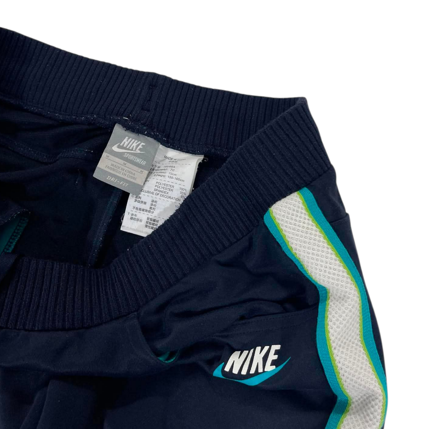 NIKE NAVY BLUE TEAL TRACK PANTS (M) ³