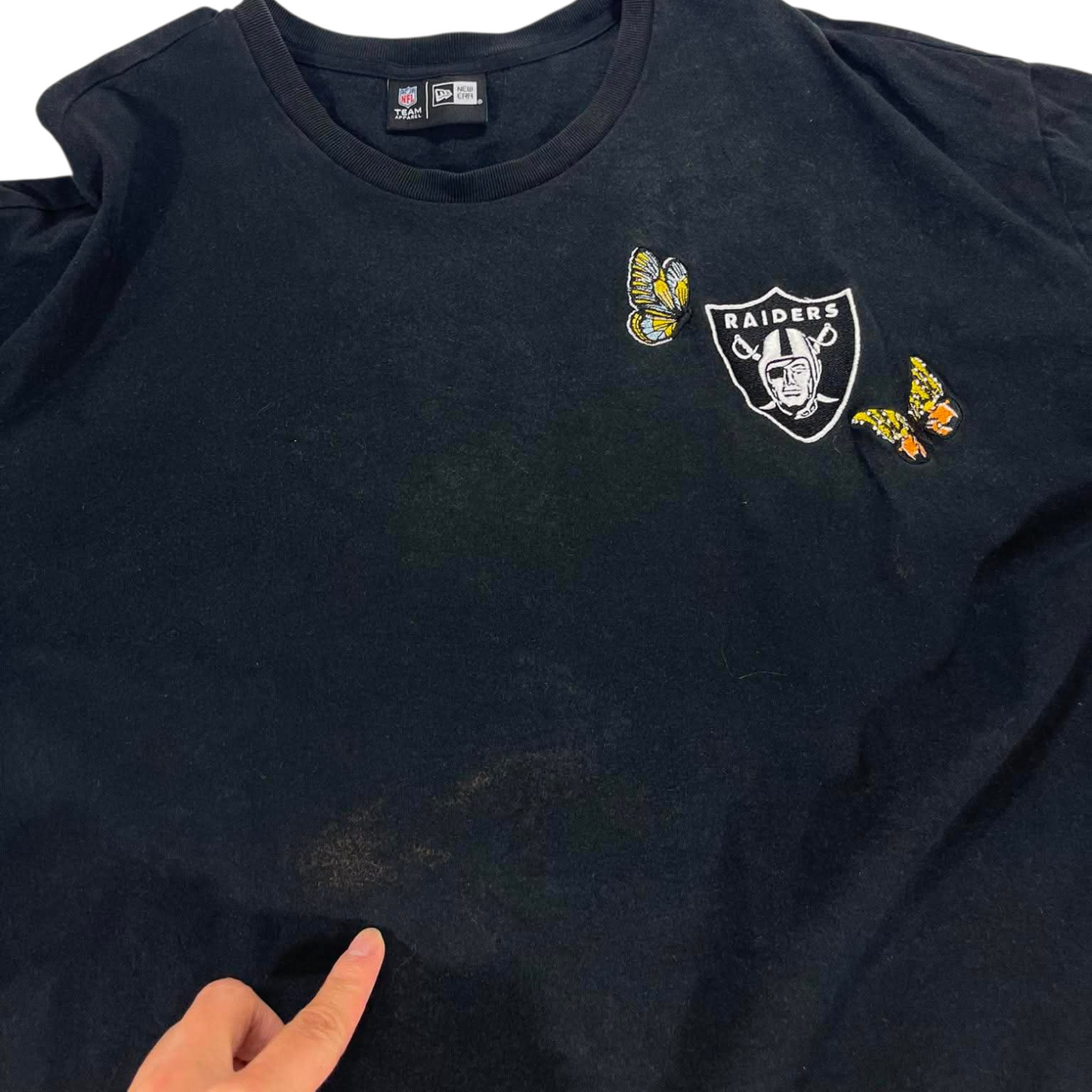 OAKLAND RAIDERS BLACK COTTON T-SHIRT(L)