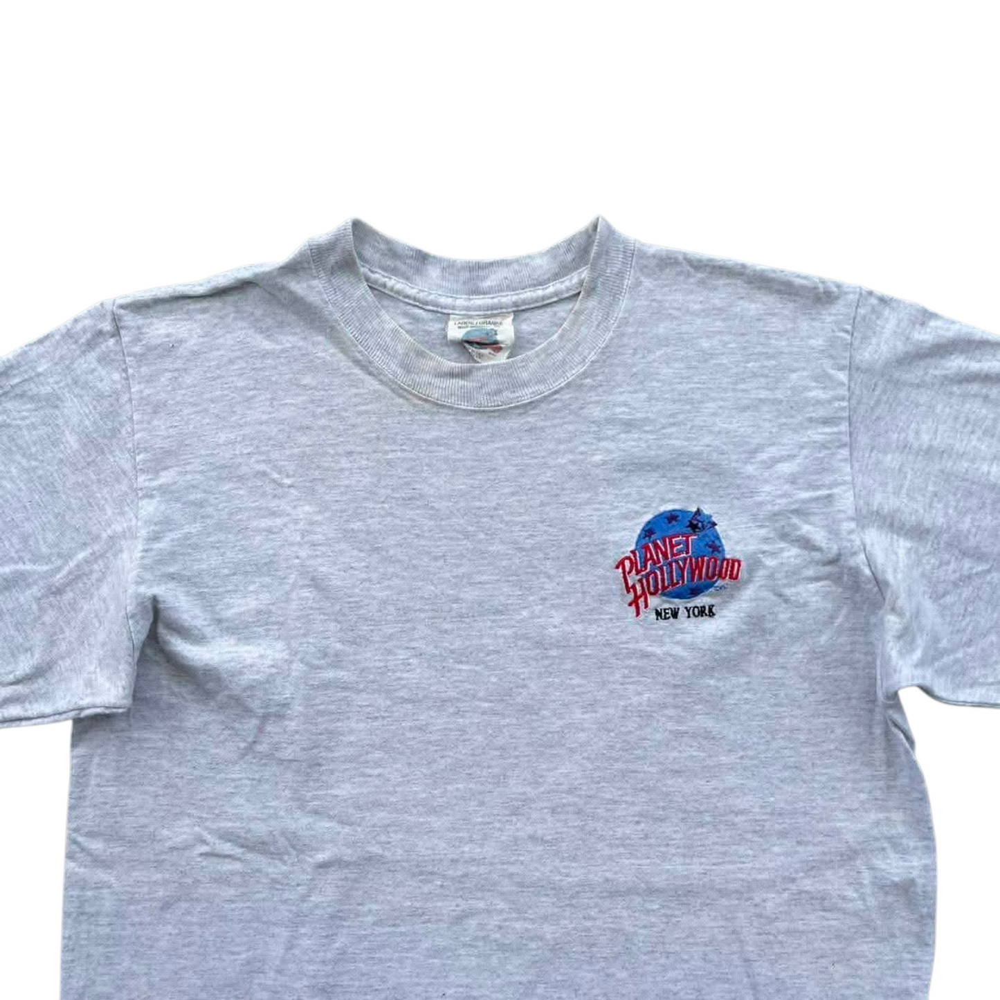 VINTAGE PLANET HOLLYWOOD NEW YORK GREY T-SHIRT (L)