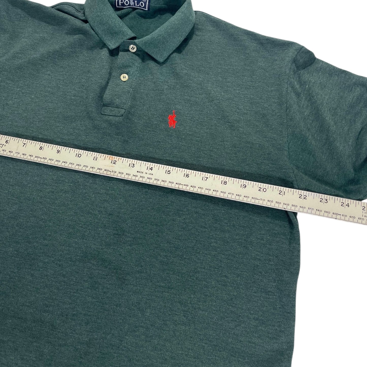 POLO RALPH LAUREN GREEN POLO SHIRT (XL)