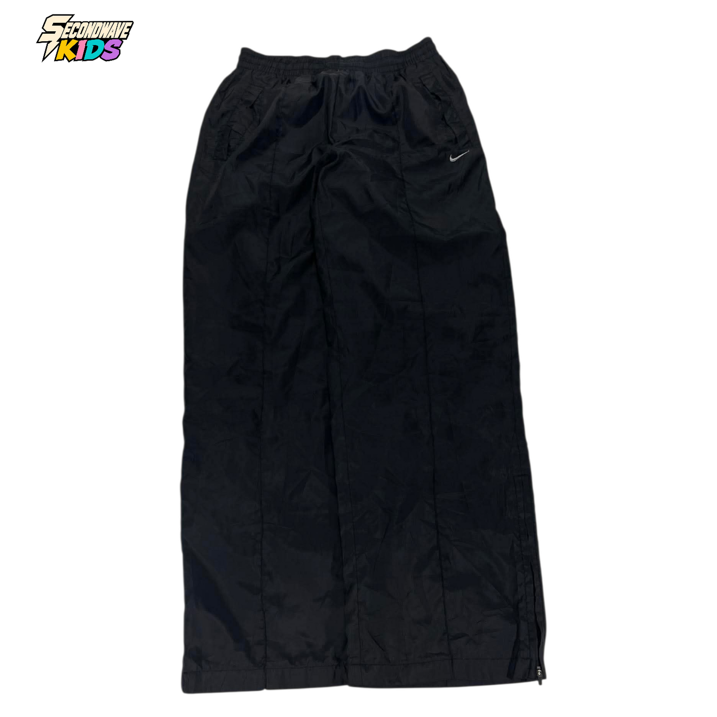 VINTAGE NIKE BLACK TRACK PANTS ⁸ (L)