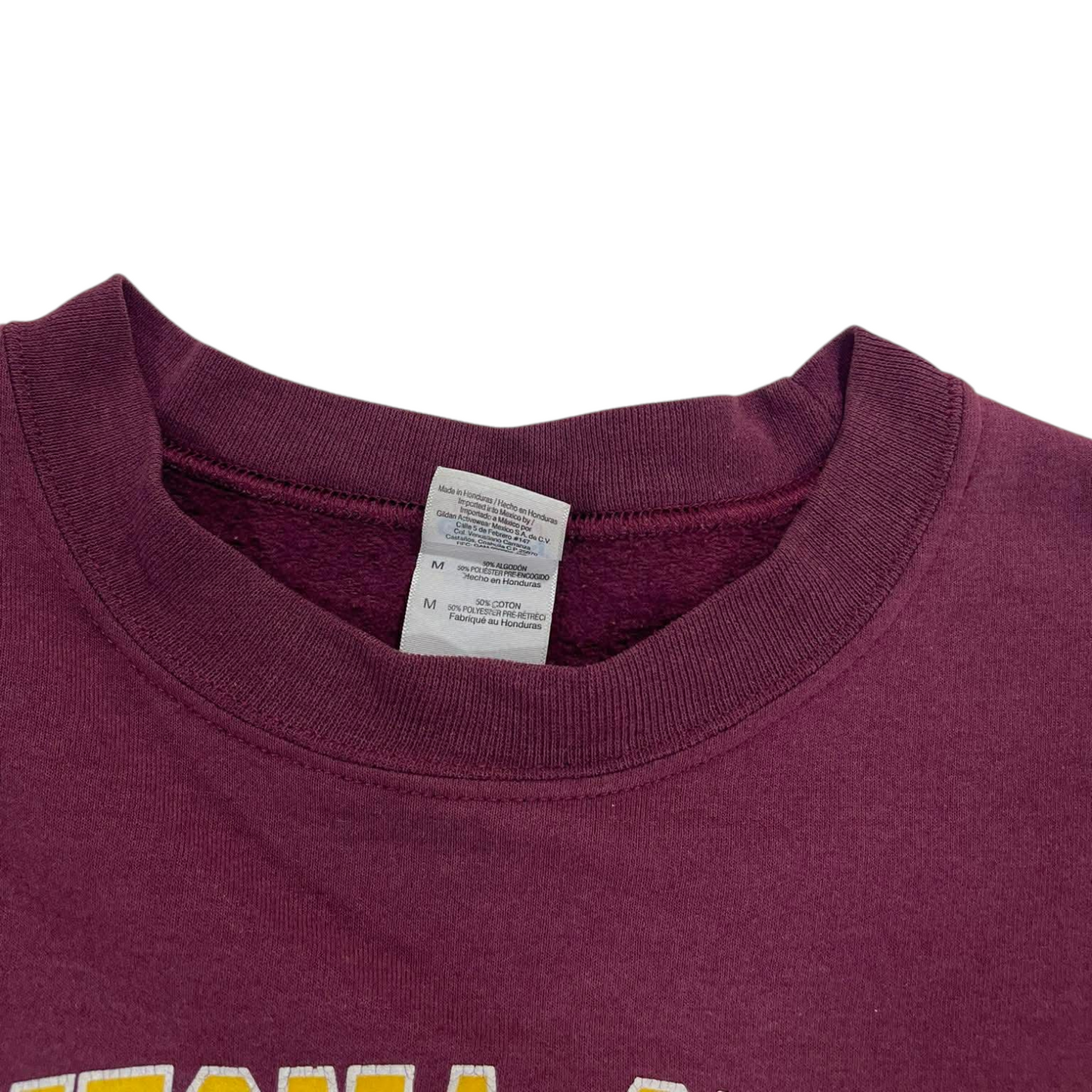 90s ARIZONA STATE UNIVERSITY BURGUNDY CREWNECK SWEATSHIRT (M)