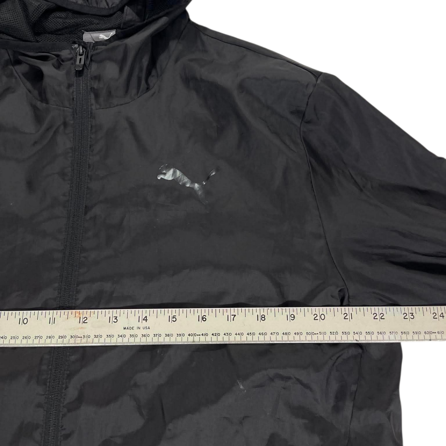 PUMA BLACK WINDBREAKER JACKET (M)